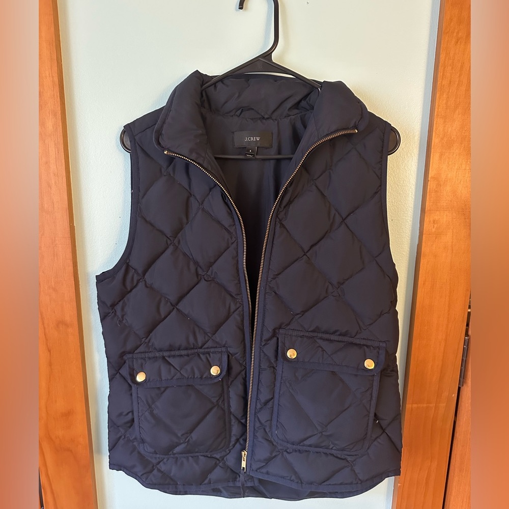 J. Crew Navy Puffer Vest